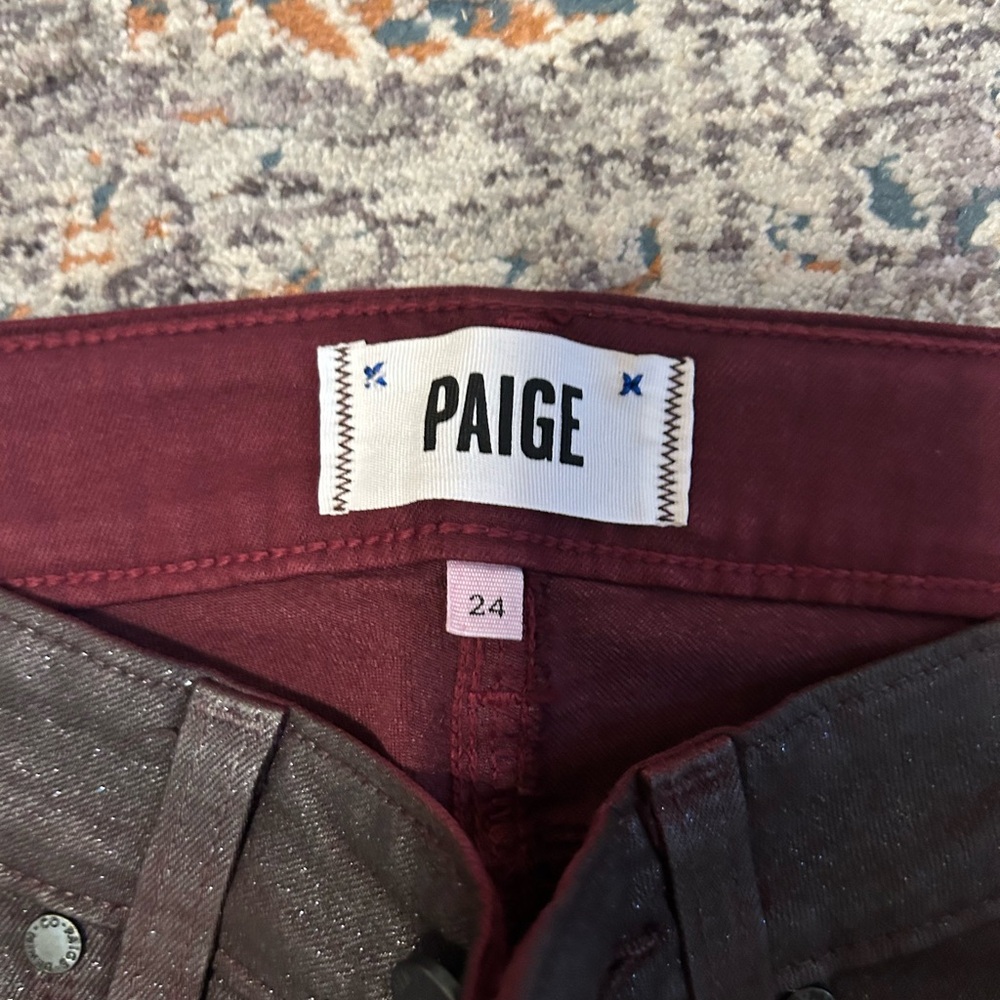 PAIGE Deep Red Denim
